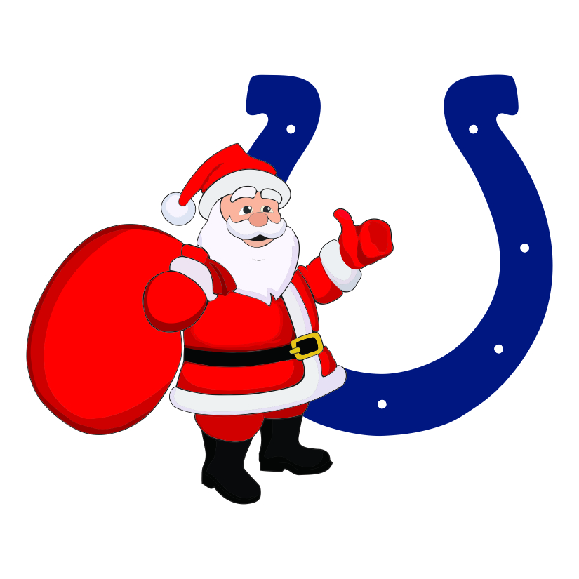 Indianapolis Colts Santa Claus Logo iron on paper